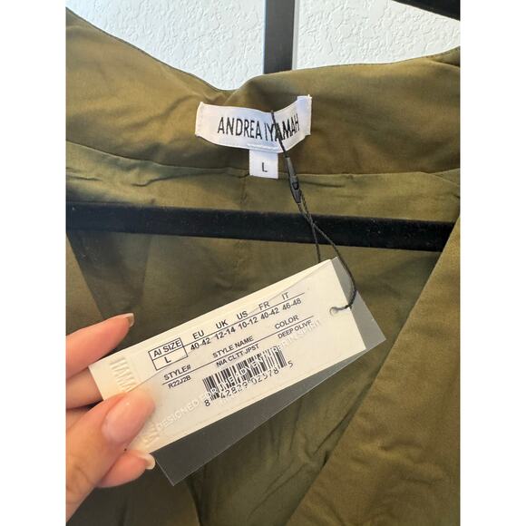 Andrea Iyamah | NIA CULOTTE OLIVE JUMPSUIT - Picture 6 of 10